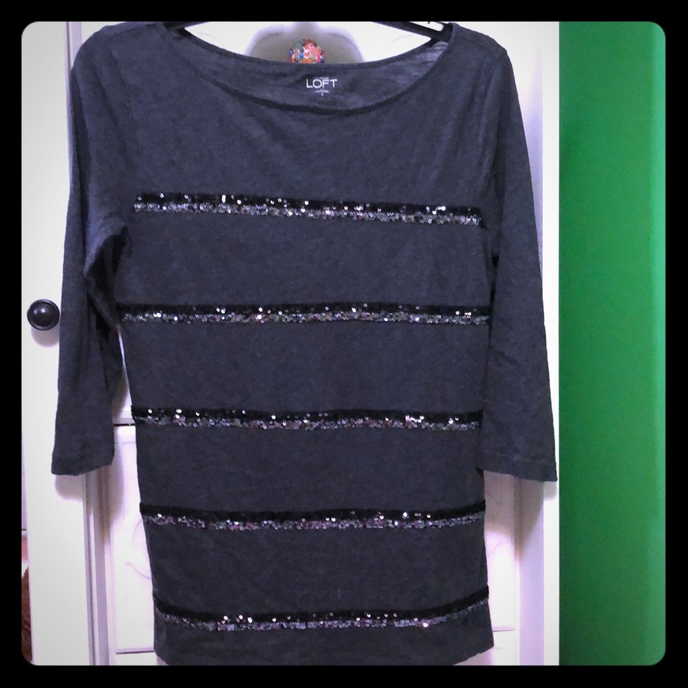 Loft bedazzled top small like new!